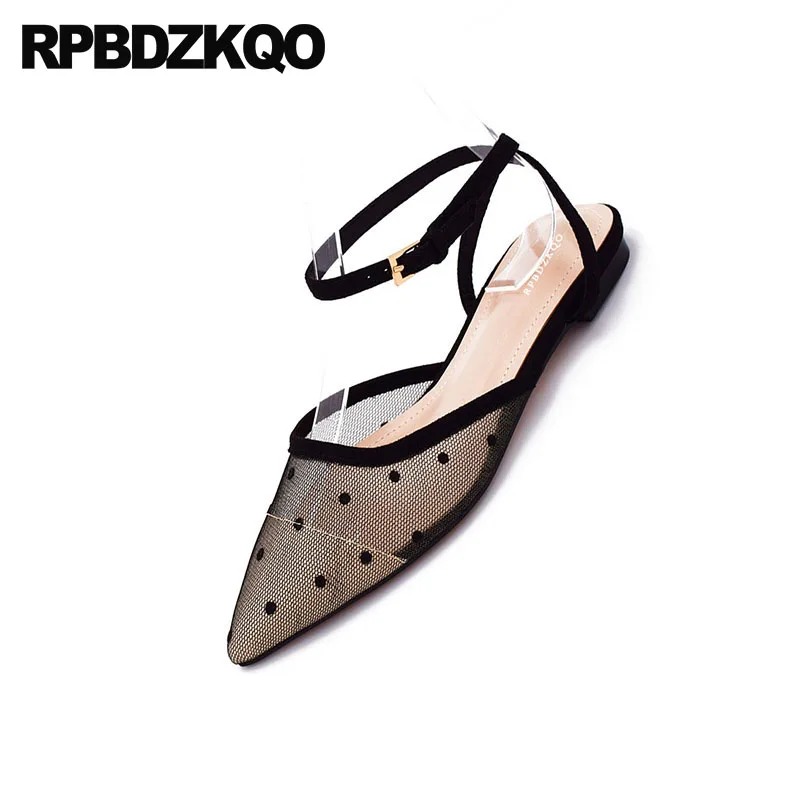 Летняя Роскошная обувь на плоской подошве с кружевом женские дизайнерские