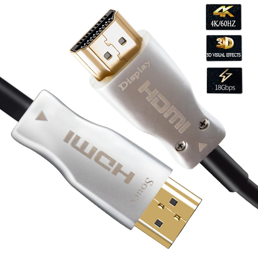 Оптоволоконный Кабель HDMI Оптический 2 0 Поддержка 4K @ 60Hz HDR/высокая Скорость 18 Гбит/
