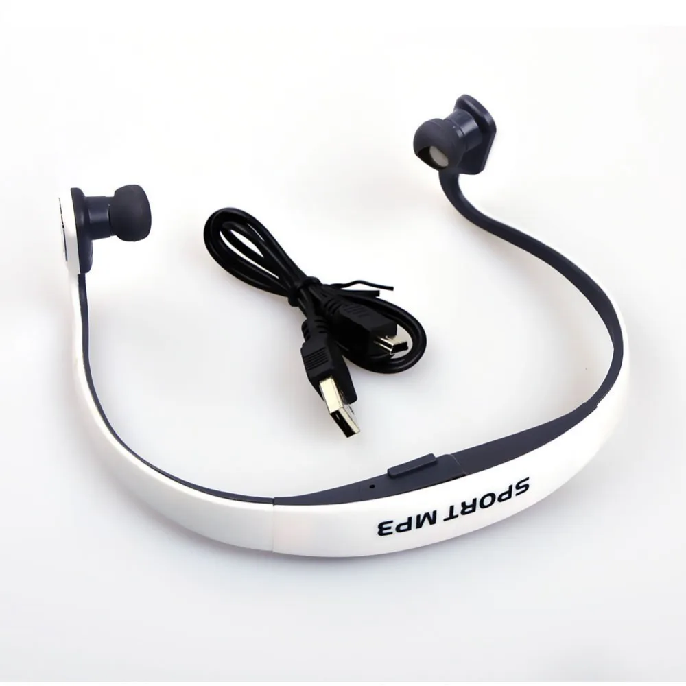 Спортивные Наушники гарнитуры Портативный карты памяти наушники + FM Радио