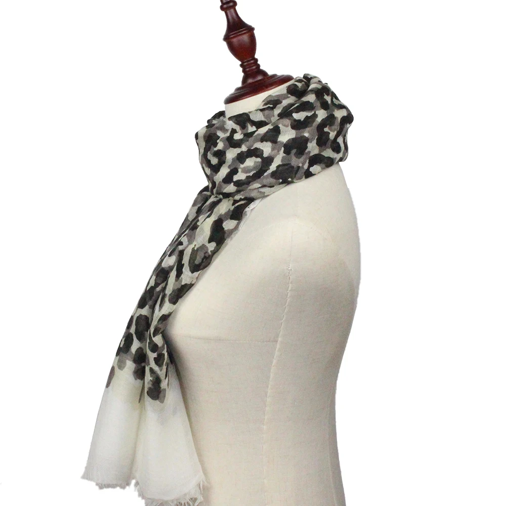 Шарф с леопардовым принтом женский модный дизайнерский брендовый шарф зимние