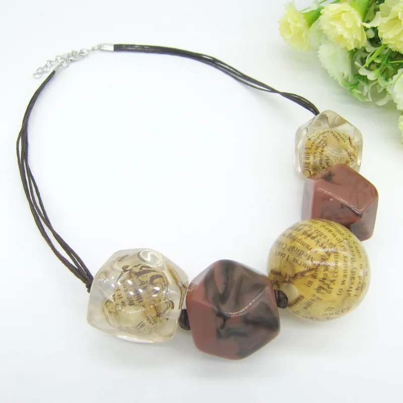 Модное женское короткое ожерелье большие неровные из смолы|designer necklace|fashion necklacenecklace designer |