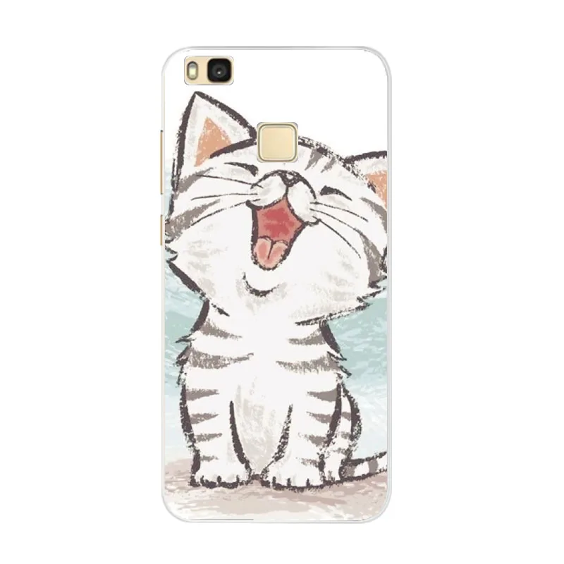 For Cover Huawei P9 Lite Case Cute Animal Black Silicone Soft TPU for Funda 2016 P 9 P9Lite Phone Back Cases |