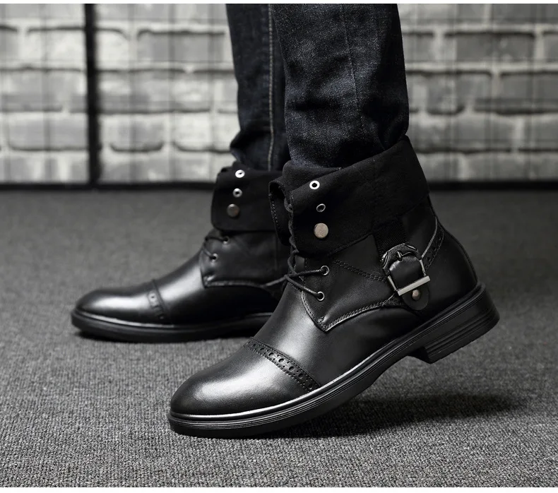 Lover's Handsome Martin Boots Mens Hiking Shoes Genuine Leather Snow Desert Tactics Boots Woman Outdoor Sport Sneaker Anti-skid