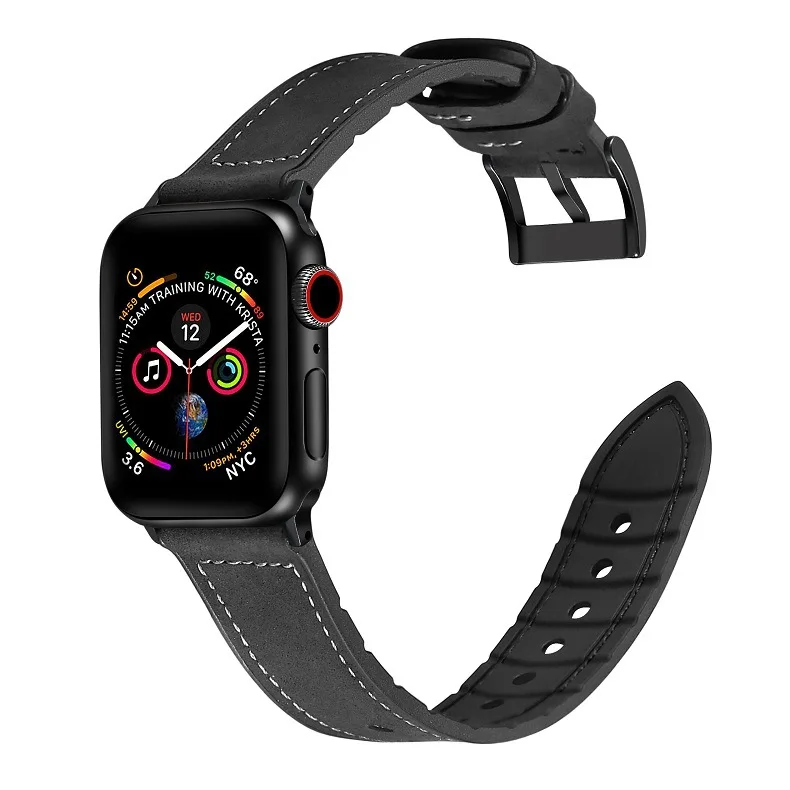 Кожаный ремешок Mdnen для часов Apple Watch IWatch Series 1 2 3 4, ремешок 42 мм/44 мм, ремешок для наручных часов Apple Watch 4 Band