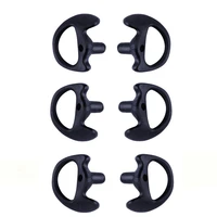 black silicone earmolds ear mold earloop earbud for walkie talkie radio acoustic air tube earphone headphone headset sml size