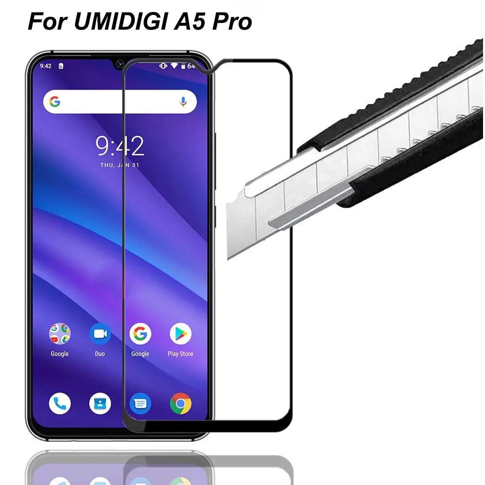For UMIDIGI A5 Pro 3 шт для UMIDIGI A5 PRO, закаленное стекло, полное покрытие, пленка для UMIDIGI A5 Pro, Защитное стекло для экрана HD, полное Защитное стекло для экрана - Цвет: For UMIDIGI A5 Pro
