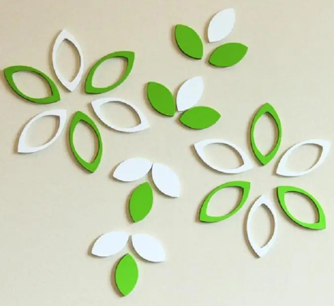

Modern fashion creative home leaves 3D three-dimensional wall decoration art living room TV backdrop decoration