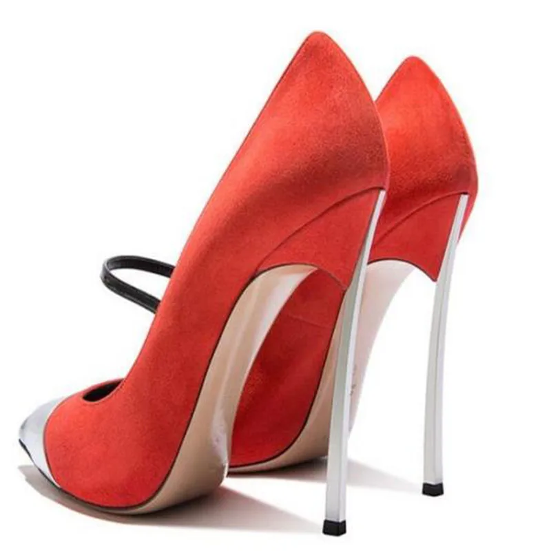 Женские туфли лодочки с острым носком на тонком каблуке размеры 4 10 5|orange shoes