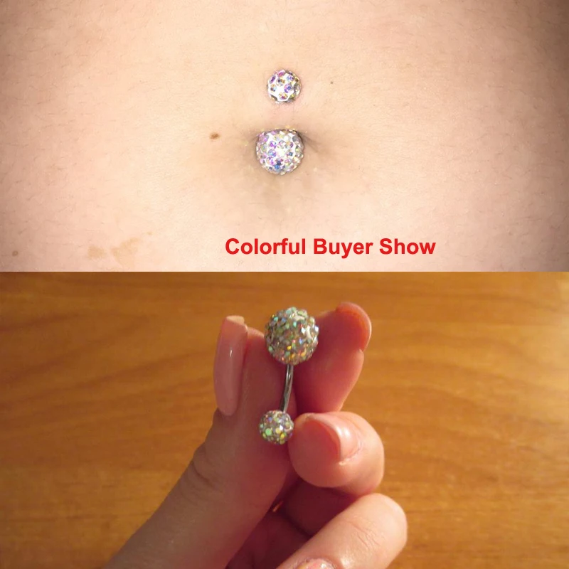 Ювелирные изделия для пирсинга тела модное стальное кольцо пупка штанга с