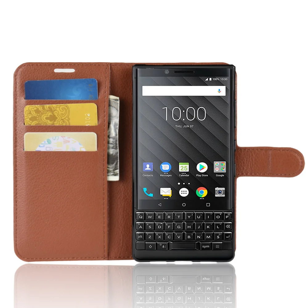 Новые роскошные из искусственной кожи с откидной крышкой для Blackberry Key2 движения