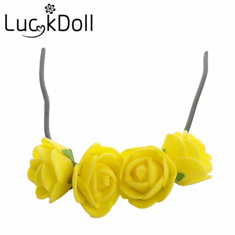 Красивый ободок для волос Luckdoll с цветами подходит кукол 18 дюймов аксессуары |