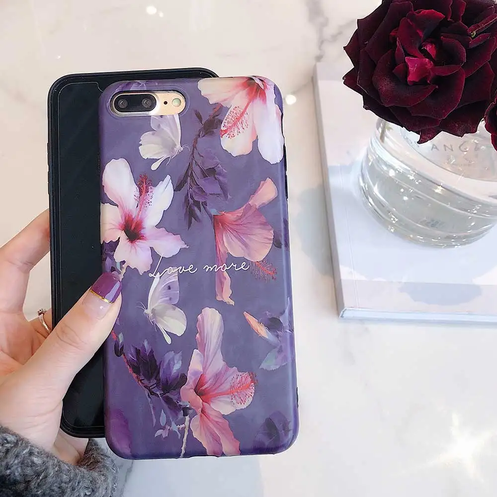 Чехол для iphone XS MAX XR X Модный чехол с цветочным рисунком 8 7 6S 6 Plus |