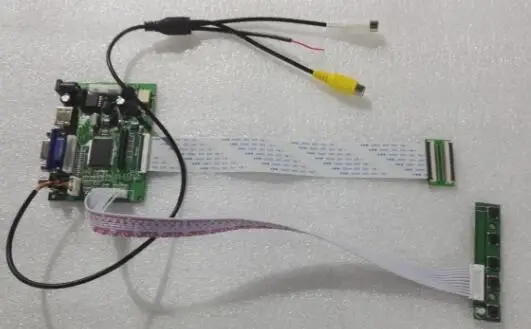 Универсальная плата контроллера VGA 2AV 50P TTL LVDS модуль монитора комплект для Raspberry PI