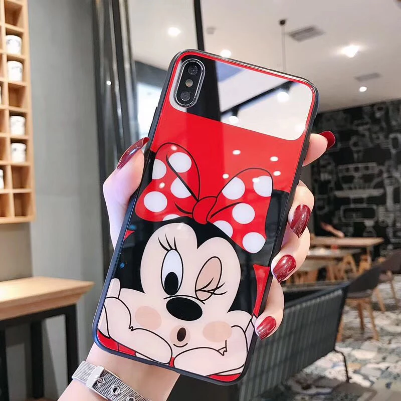 Для iphone 11 Pro Max зеркальное стекло милый hello kitty кот Минни чехол Мобильный чехол для телефона для iphone 6 6s 7 plus 8 plus X XR XS MAX