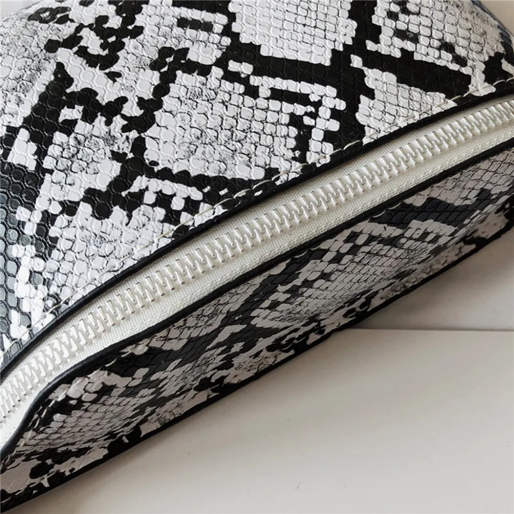 Роскошная женская уличная сумка мессенджер на молнии с серпантином нагрудная