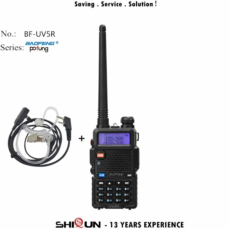 Black Plus Air Tube Baofeng UV-5R двухканальные рации двойной дисплей двухдиапазонный Baofeng UV5R портативный 5 Вт UHF VHF двухстороннее радио Pofung UV 5R КВ трансивер - Цвет: Black Plus Air Tube