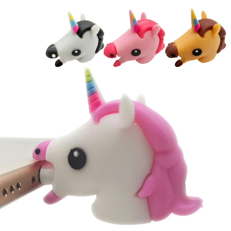 

Bite Unicorn Cable Protector Wire Winder for iPhone USB Cable Organizer Chompers Cute Cartoon Bites Phone Holder Accessory