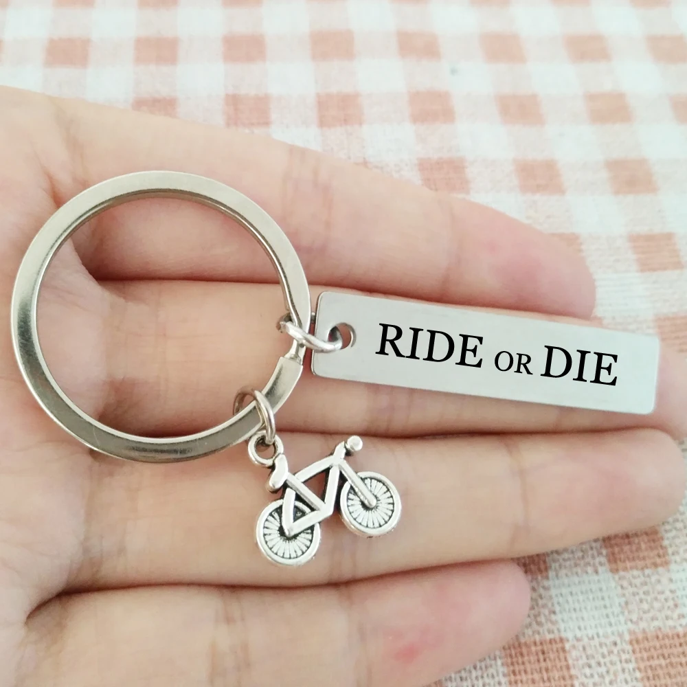 Очаровательный брелок с надписью Ride or Die Bijoux для мотоциклов автомобилей