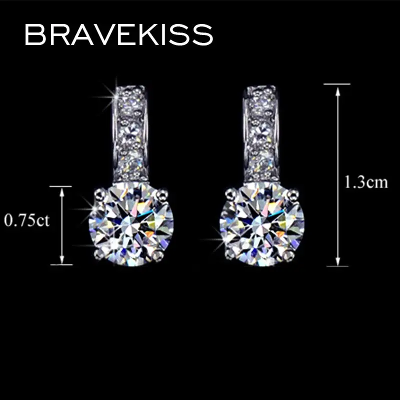Комплект ювелирных изделий для девушек BRAVEKISS 2019 года маленькие серьги гвоздики с