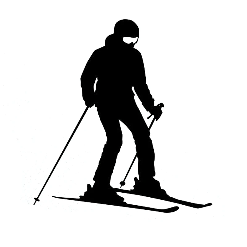

12.8CM*13.7CM Interesting Skiing Vinyl Decal Silhouette Car Sticker S9-0463