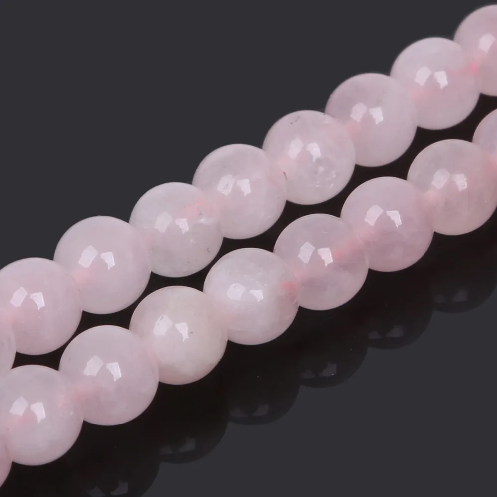 Оптовая продажа розово-розовые круглые бусины россыпью из натурального камня