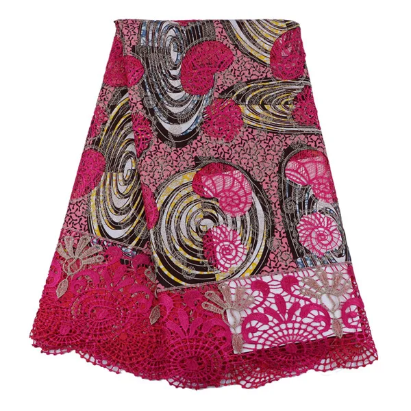 6Yards New Arrival African Wax Lace Cotton Fabric High Quality French Fabrics With Hollow Design For Dresses! YWE60 | Дом и сад