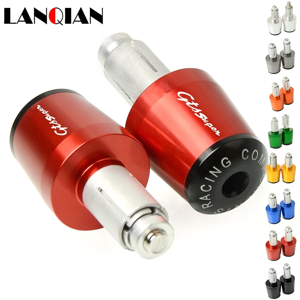 

For Vespa Granturismo 125 200 250 S125 150 300 Motorcycle GTS Super Handlebar Gear Balanced Plug Slider CNC Grips End Plug