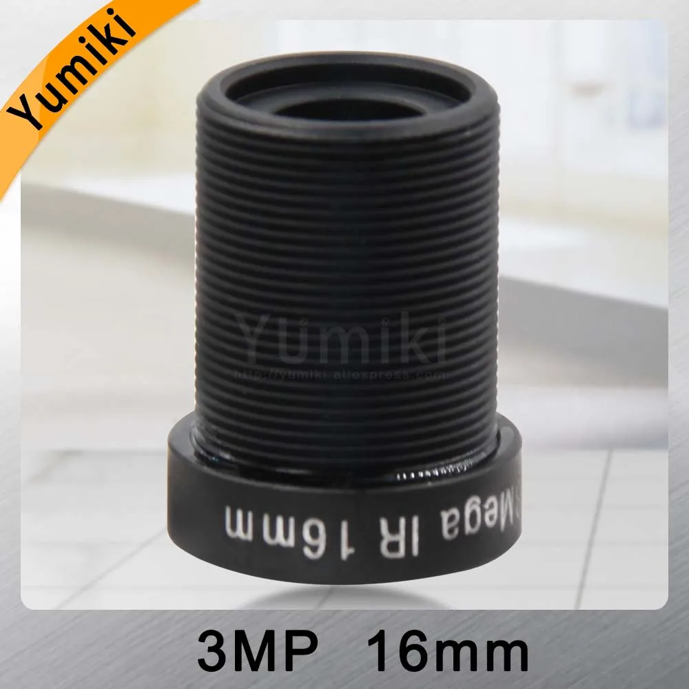 Yumiki 3 0 Megpixel M12 MTV 16 мм 3MP HD камера видеонаблюдения объектив ИК безопасности с