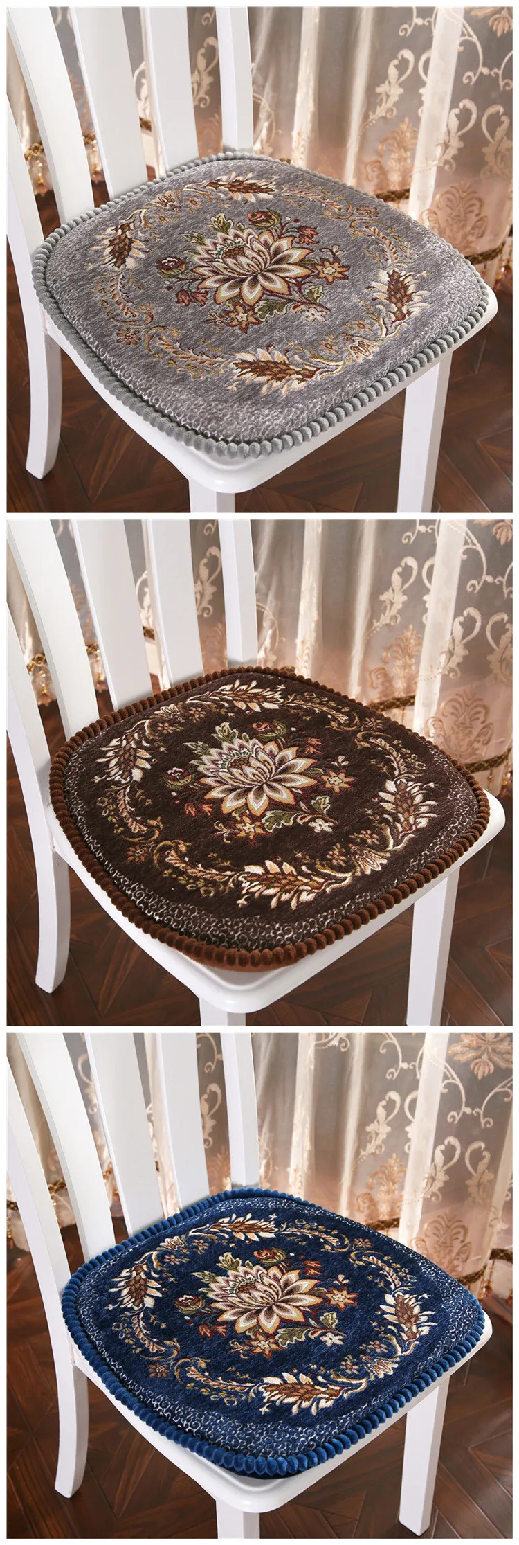 Европейский стиль, Подушка для стула, хлопковое сиденье Coussin для кухни, подушка для офисного стула, цветочный узор, подушка для стула, домашние подушки для сидений