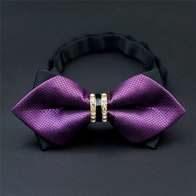 Бренд cityraider Pre-Tied Bow Галстуки для Для мужчин Самостоятельная галстук бабочкой со стразами золотой смокинг галстук Новинка Блестящая бабочка для свадьбы C025