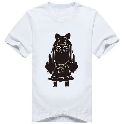 Новинка, футболка с надписью "pop Team Epic", аниме, поп пипи, модная мужская одежда, футболка с коротким рукавом, топы - Цвет: 14