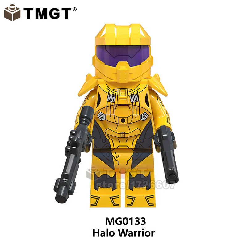 MG0133 Один Halo Warrior форта игра Строитель с оружием Rockman Medivh Jaina Sylvanas Windrunner строительные блоки игрушки для детей - Цвет: MG0133