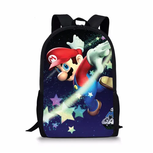 H1466C Coloranimal Cool Anime Japan Style Set School Backpack Super Mario Bros School Bag for Girl Boy Bookbag Junior Teenager Backpack - Цвет: H1466C