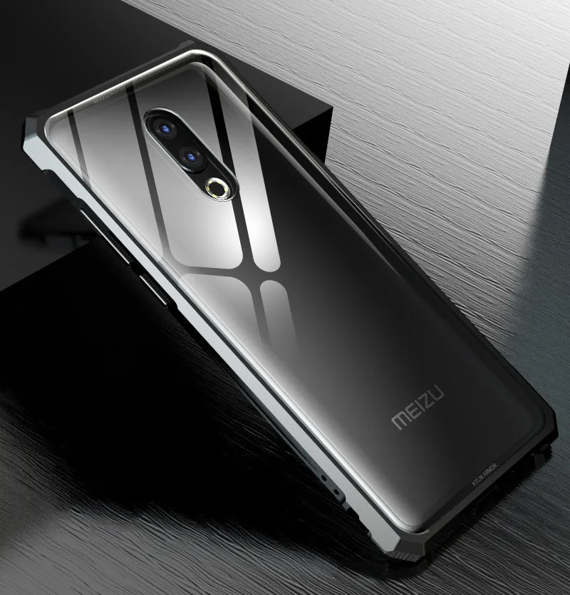 Чехол для Meizu 16th чехол металлический закаленное стекло прозрачная крышка для Meizu 16 плюс ударопрочный защитный чехол s Meizu 16 плюс