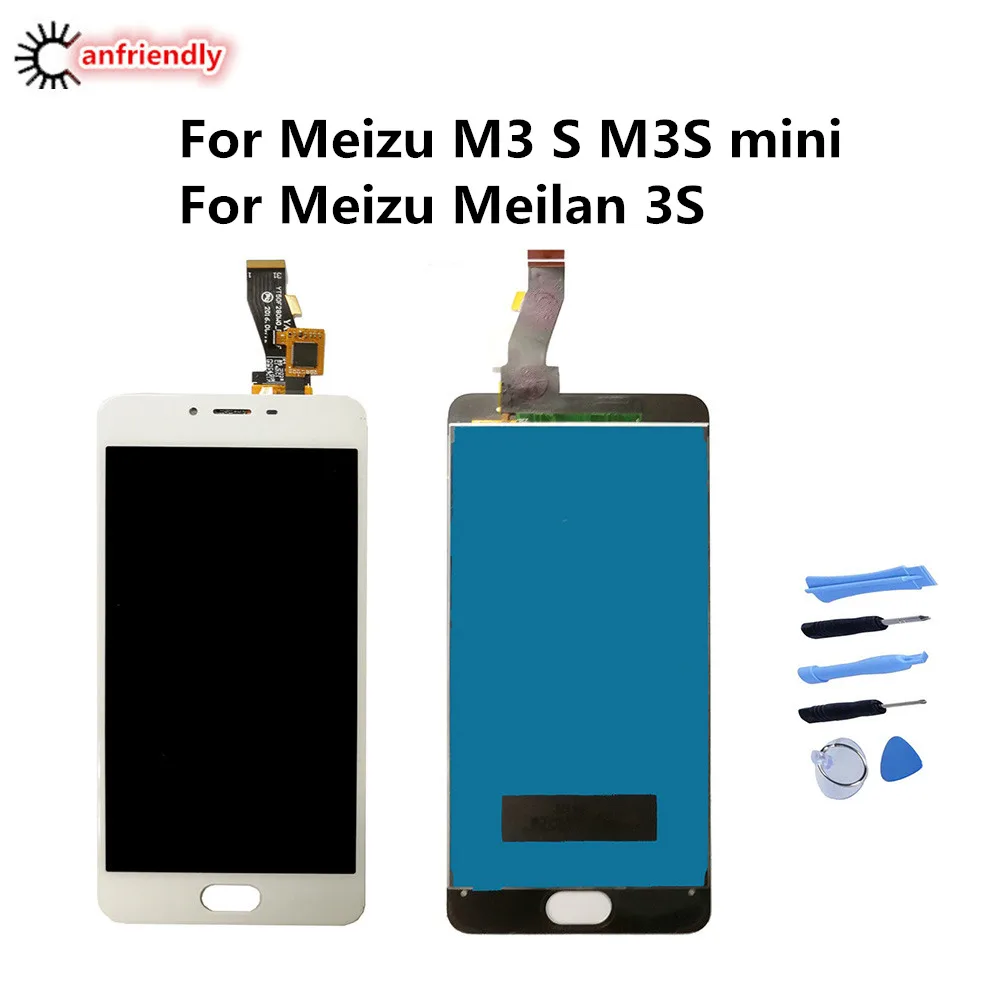 Для Meizu M3S mini LCD дисплей + кодирующий преобразователь сенсорного экрана в сборе