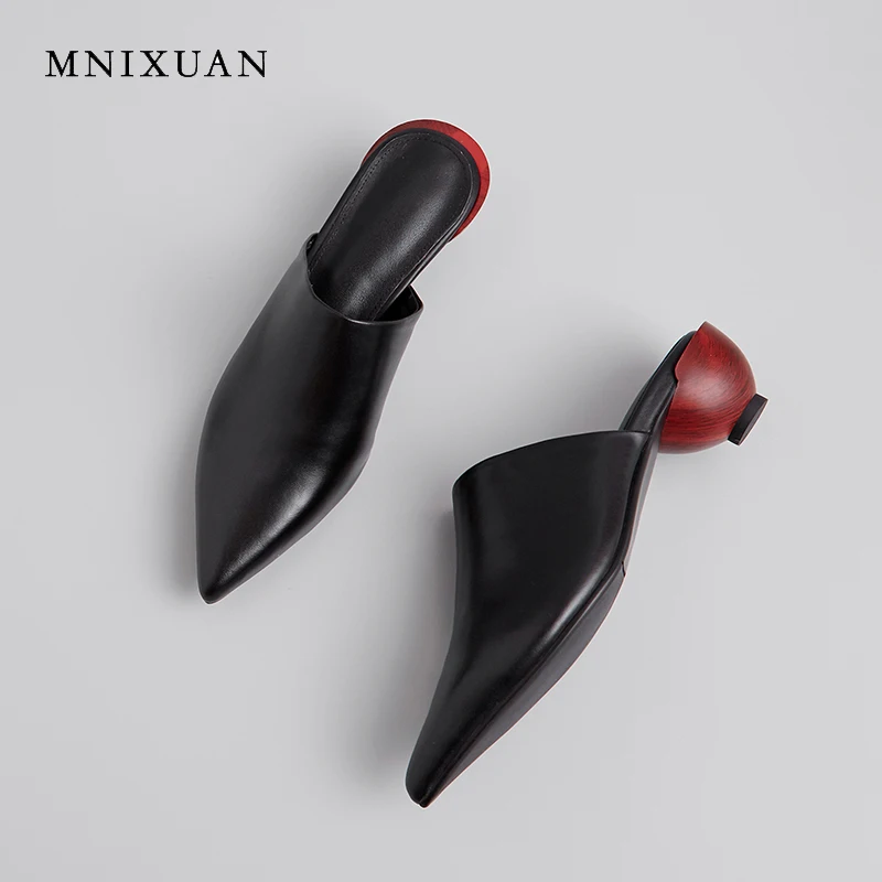MNIXUAN/женские шлепанцы в римском стиле босоножки с закрытым носком обувь без