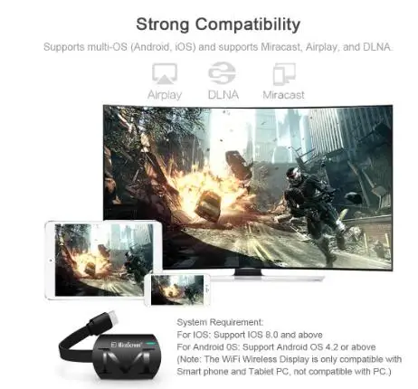 MiraScreen G4 Plus беспроводной HDMI 1080P Android tv Stick WiFi Дисплей донгл приемник DLNA Miracast Airplay медиа стример литой