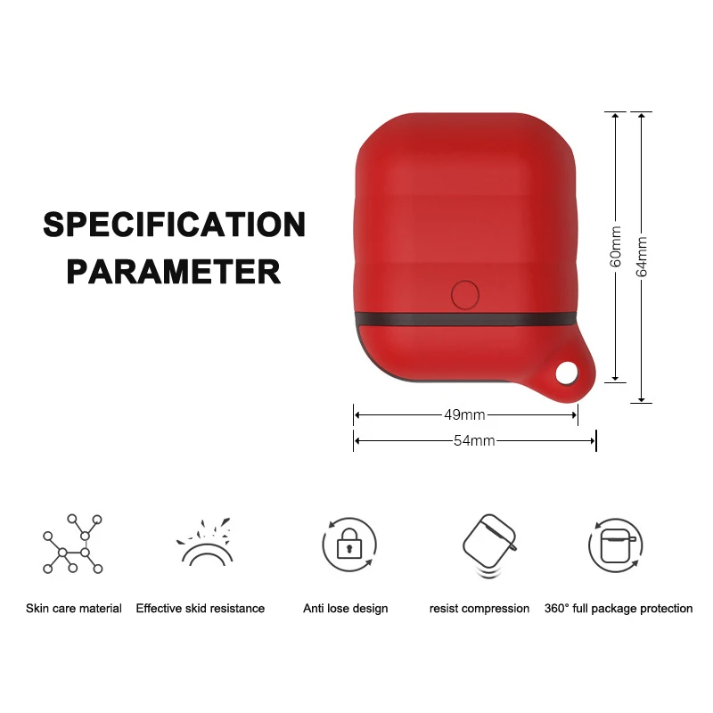 Силиконовый чехол s чехол для Apple Airpods i10 TWS Bluetooth наушники с защитой от потери водонепроницаемый противоударный защитный чехол