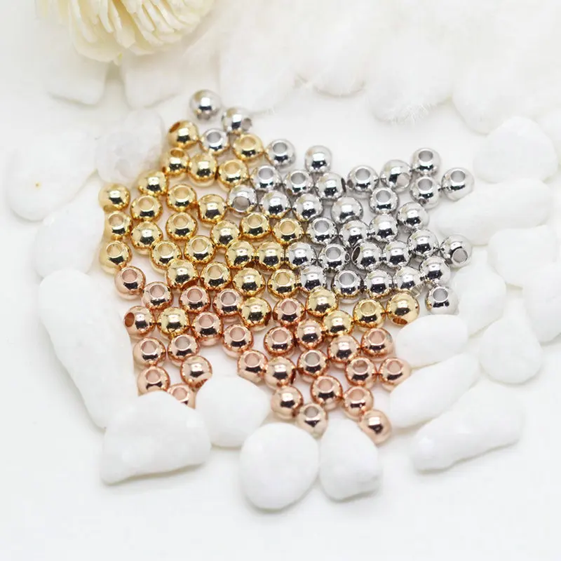 Бусины ручной работы из меди золотистого/серебристого/розового золота 50 шт./лот |