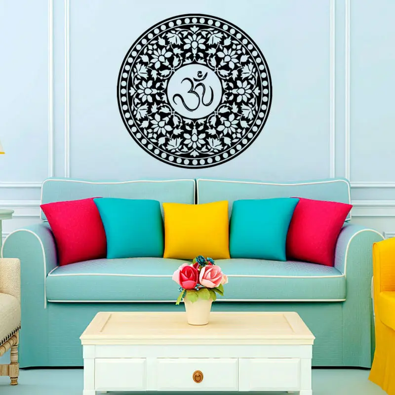 Индийские наклейки для стены в стиле мандалы Виниловая наклейка съемный