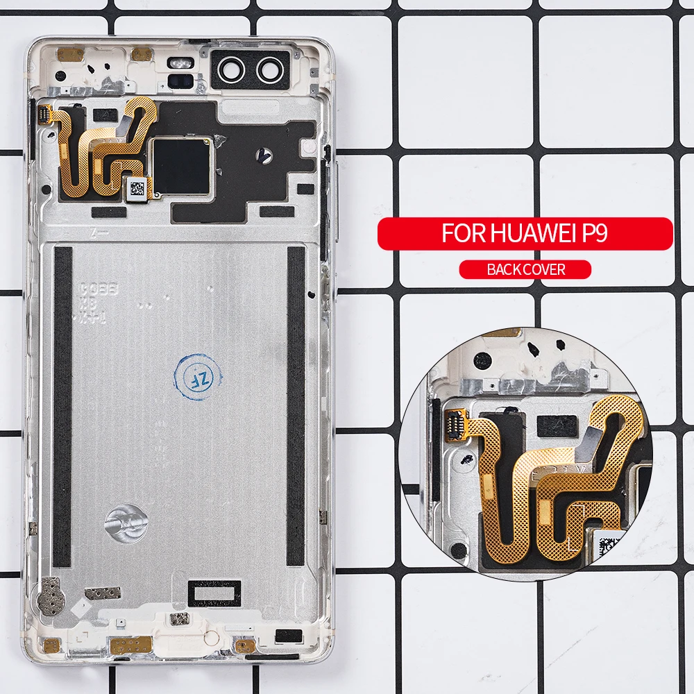 OTMIL Задняя стеклянная задняя крышка для HUAWEI P9 Корпус батарея корпус + Боковая