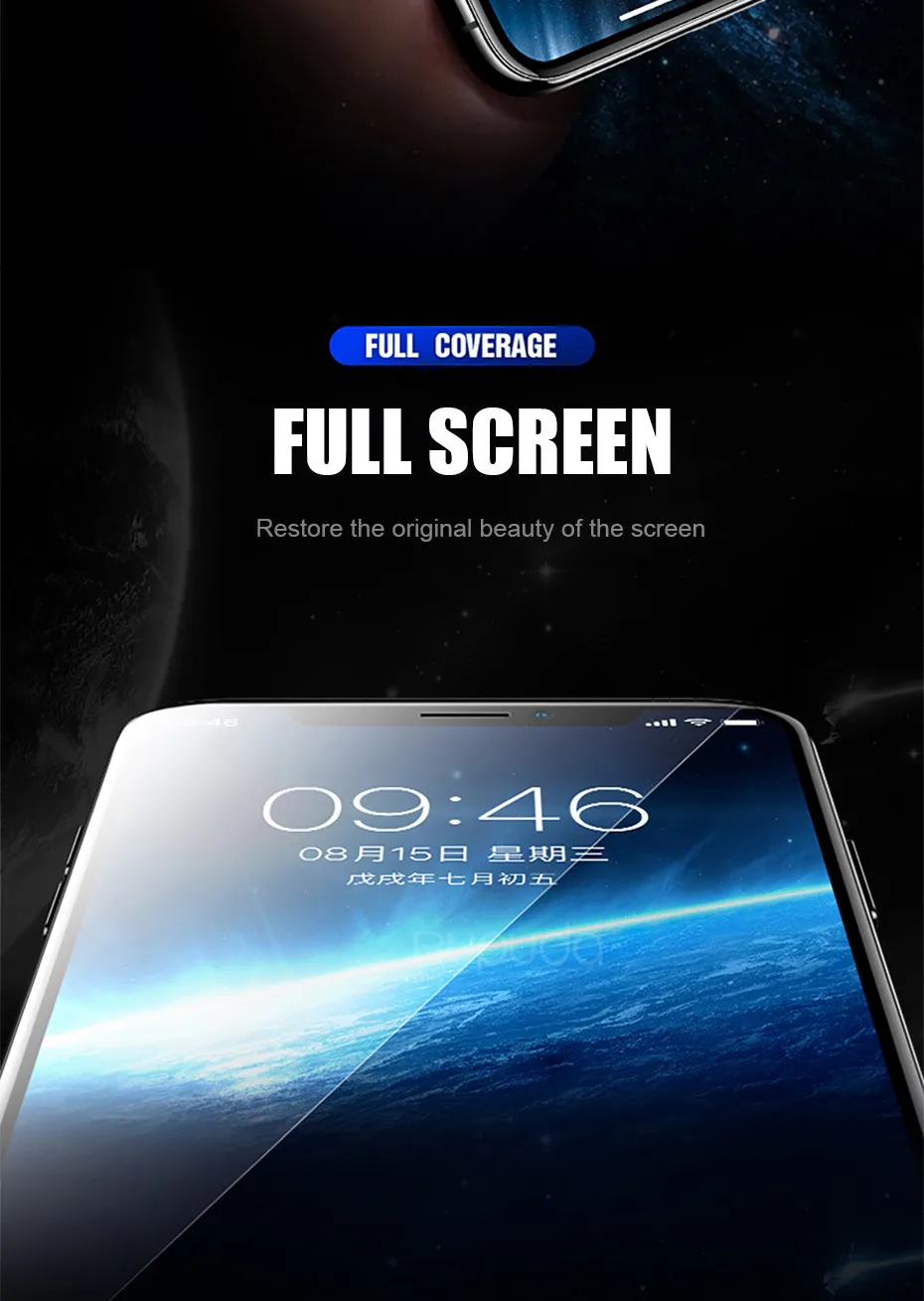 Bupud 20D полное покрытие экрана протектор для iPhone 7 8 6 6S Plus XS Защитное стекло для iPhone X XR XS Max стеклянная пленка