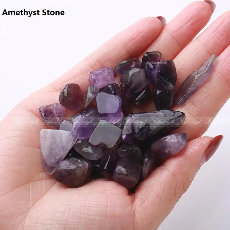 Amethyst Stone 50 г натуральный розовый кварц белый кристалл Аметист черный обсидиан мини камень рок чипы с лечебным действием, образцы A115CL кристалл любовь - Цвет: Amethyst Stone