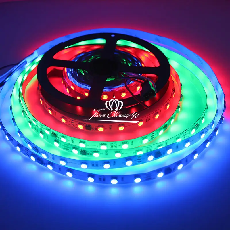 WS2811 RGB Мечта Цвет 300 светодиодный Светодиодный полоса DC12V 24V + контроллер комплект