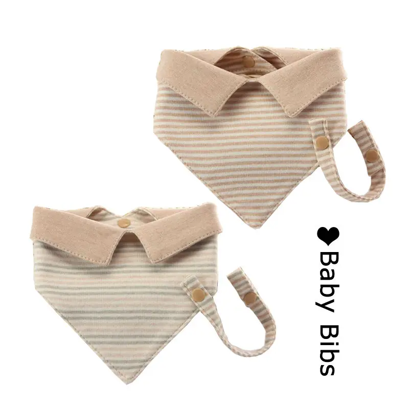 Multi-function Cotton Collar Baby Bibs &amp Burp Cloths Girls Boys Muslin Washcloth Striped Kids Babadores Newborns Towel | Детская