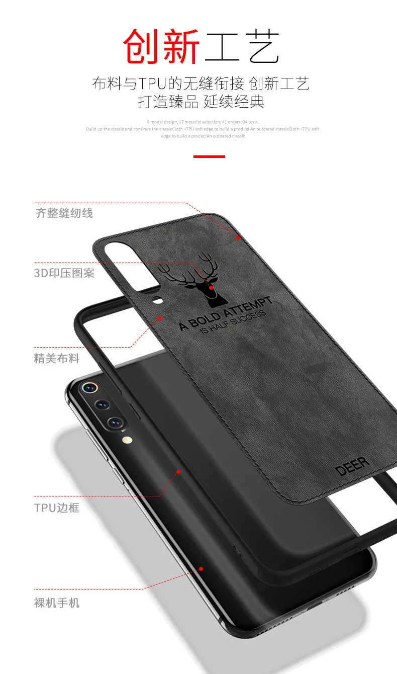 Роскошный чехол для телефона с текстурой ткани для Xiaomi mi 9 8 SE 5X 6X A1 A2 Red mi Note 7 тонкий мягкий ТПУ бампер Кожаный противоударный чехол