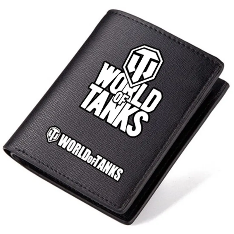 Длинный мужской кошелек унисекс с принтом игры World of Tanks из искусственной кожи, короткий кошелек для монет, модный кошелек для паспорта, ID, держатель для карт, сумка для денег