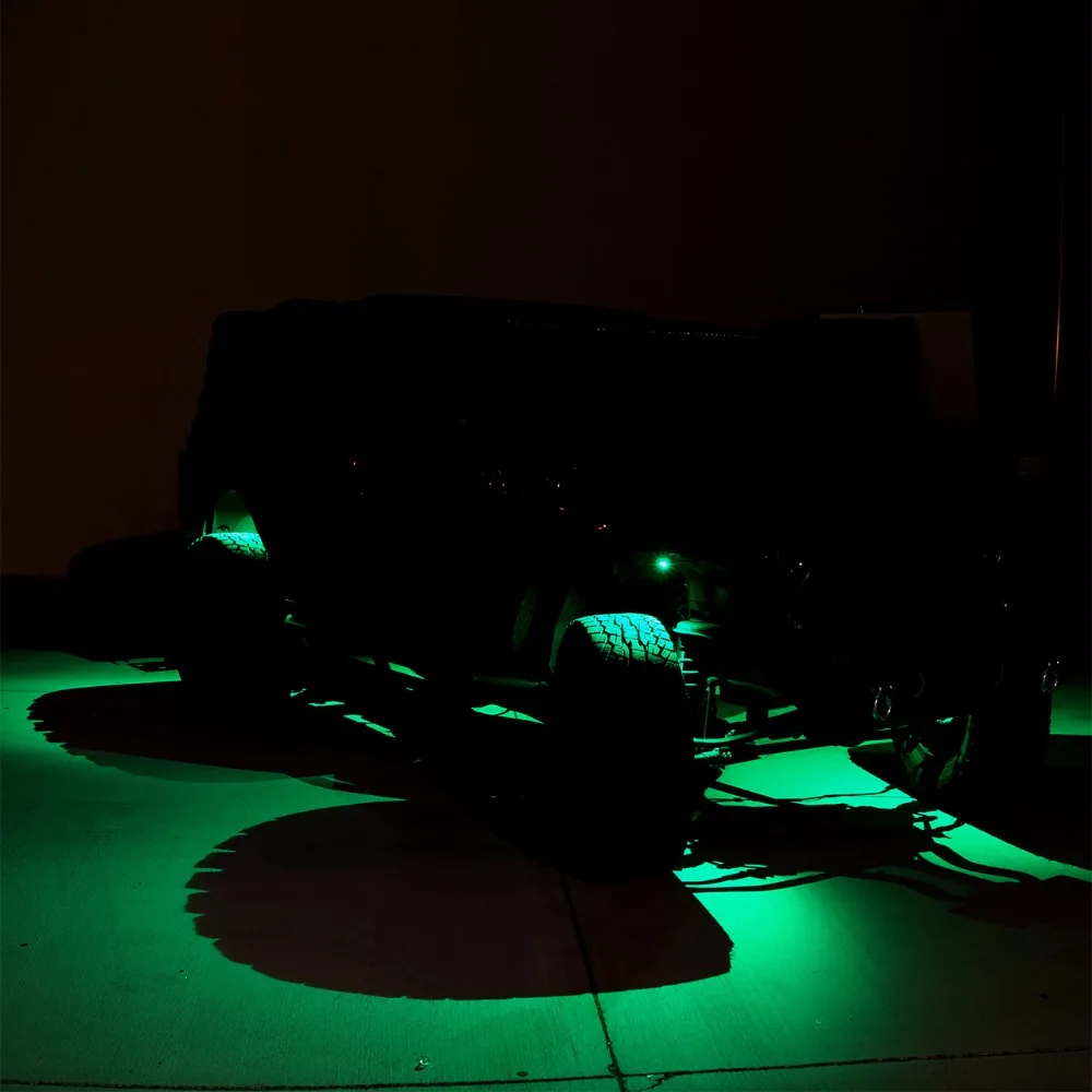 Marloo 4X RGB светодиодный под корпус фары рок Цвет с bluetooth-контроллер для Jeep Wrangler