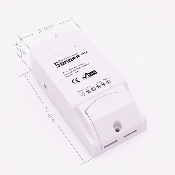 Sonoff TH16 Ewelink sonoff переключатель Wi-Fi таймер интеллектуальные Беспроводной Сделай Сам переключатель 1/2/4 канала mqtt COAP Android IOS Дистанционное управление умный дом - Цвет: Sonoff TH16
