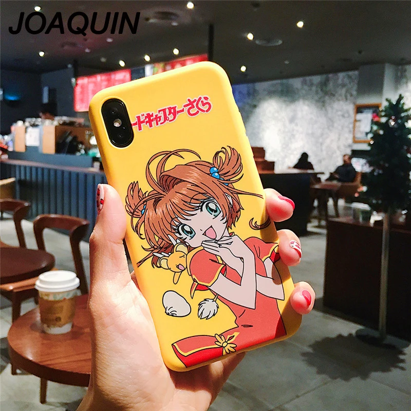 Милый мультяшный чехол для телефона с изображением сакуры iPhone X 6 6splus 7 8plus XR XS MAX